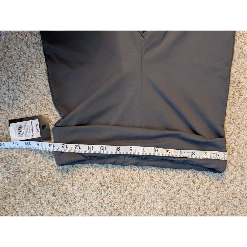 Girls Art Class Fold Over Flare Leggings Dark Gray XL(14) - Picture 6 of 7